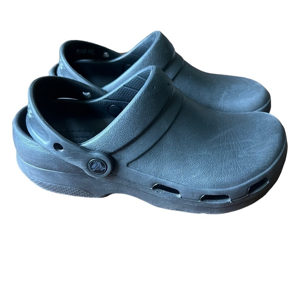 Crocs Unisex-Adult Bistro Clogs. Black. Size Women’s 7/ Men’s 5 - Picture 3 of 11